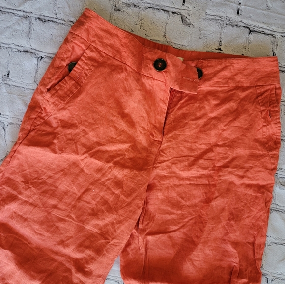 Andrea Jovin Workshop Linen Capris Sz 8 - Picture 2 of 6